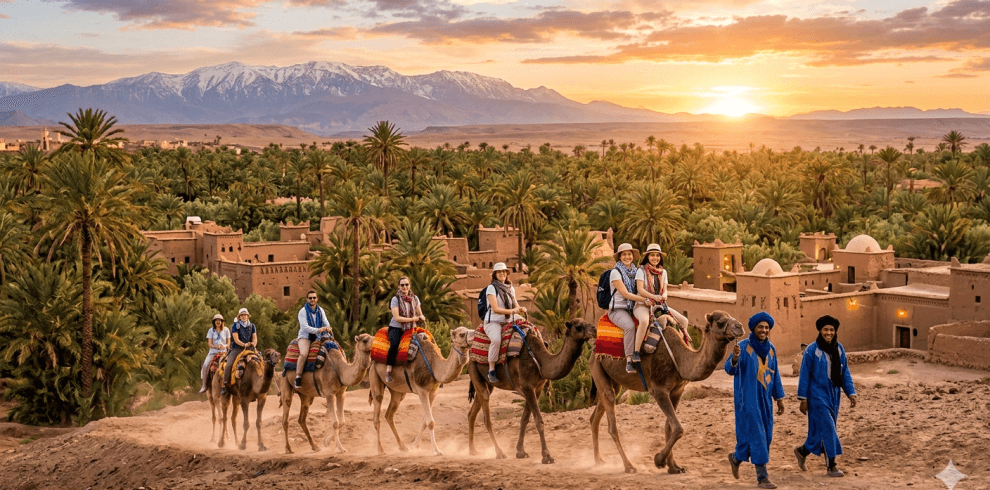 Camel Ride in the Palm Grove