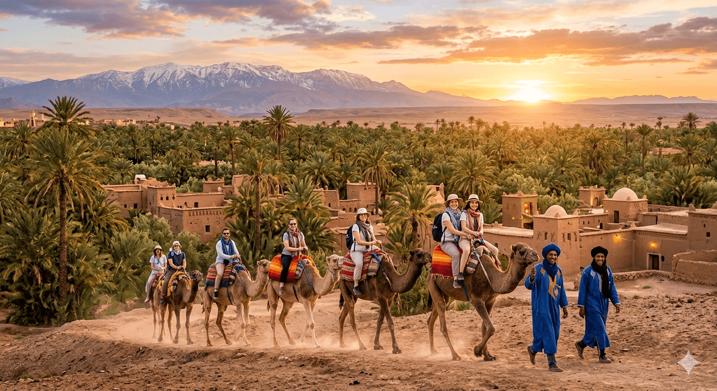 Camel Ride in the Palm Grove